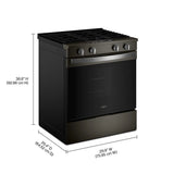 30-inch Gas Smart Range with Air Cooking Technology and Steam Clean - (WSGS4530TV) -