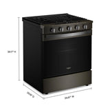 30-inch Smart Slide In Gas Range with Air Cooking Technology, No Preheat Air Fry, Steam/Self Clean and High Speed Preheat - (WSGS7530RV)