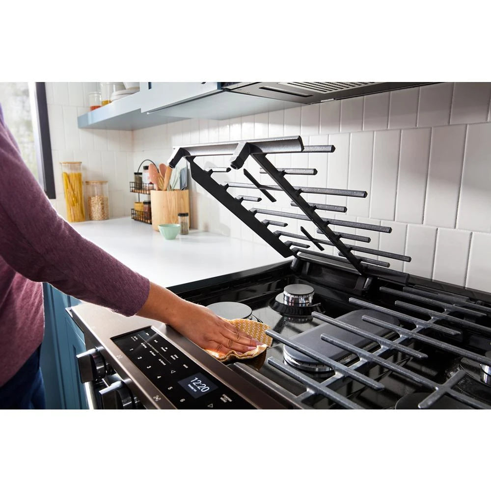 30-inch Smart Slide In Gas Range with Air Cooking Technology, No Preheat Air Fry, Steam/Self Clean and High Speed Preheat - (WSGS7530RV)