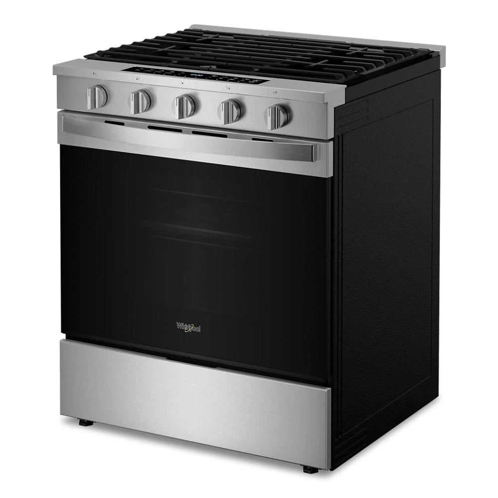 WSGS7530RZ- Whirlpool 30-inch Smart Slide In Gas Range with Air Cooking Technology, No Preheat Air Fry, Steam/Self Clean and High Speed Preheat, Stainless Steel - (WSGS7530RZ)