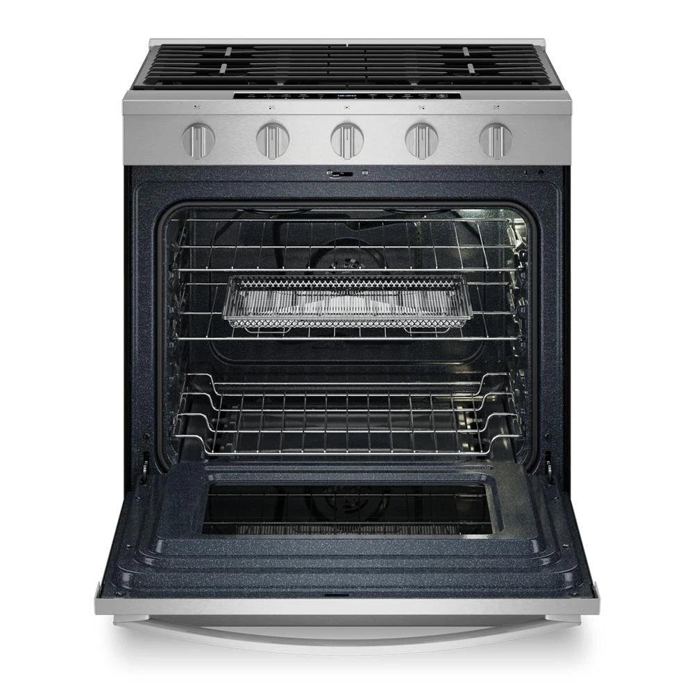 WSGS7530RZ- Whirlpool 30-inch Smart Slide In Gas Range with Air Cooking Technology, No Preheat Air Fry, Steam/Self Clean and High Speed Preheat, Stainless Steel - (WSGS7530RZ)