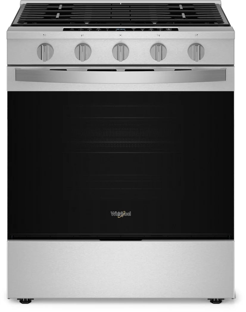 Whirlpool WSGS7530RZ 30" 5.0 cu. ft. Slide-In Gas Range in Stainless Steel