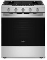 Whirlpool WSGS7530RZ 30" 5.0 cu. ft. Slide-In Gas Range in Stainless Steel