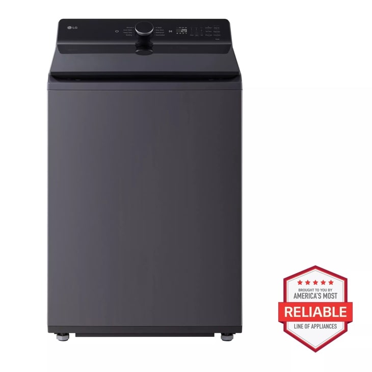 LG WT8400CB Top Load Washer front view in Matte Black