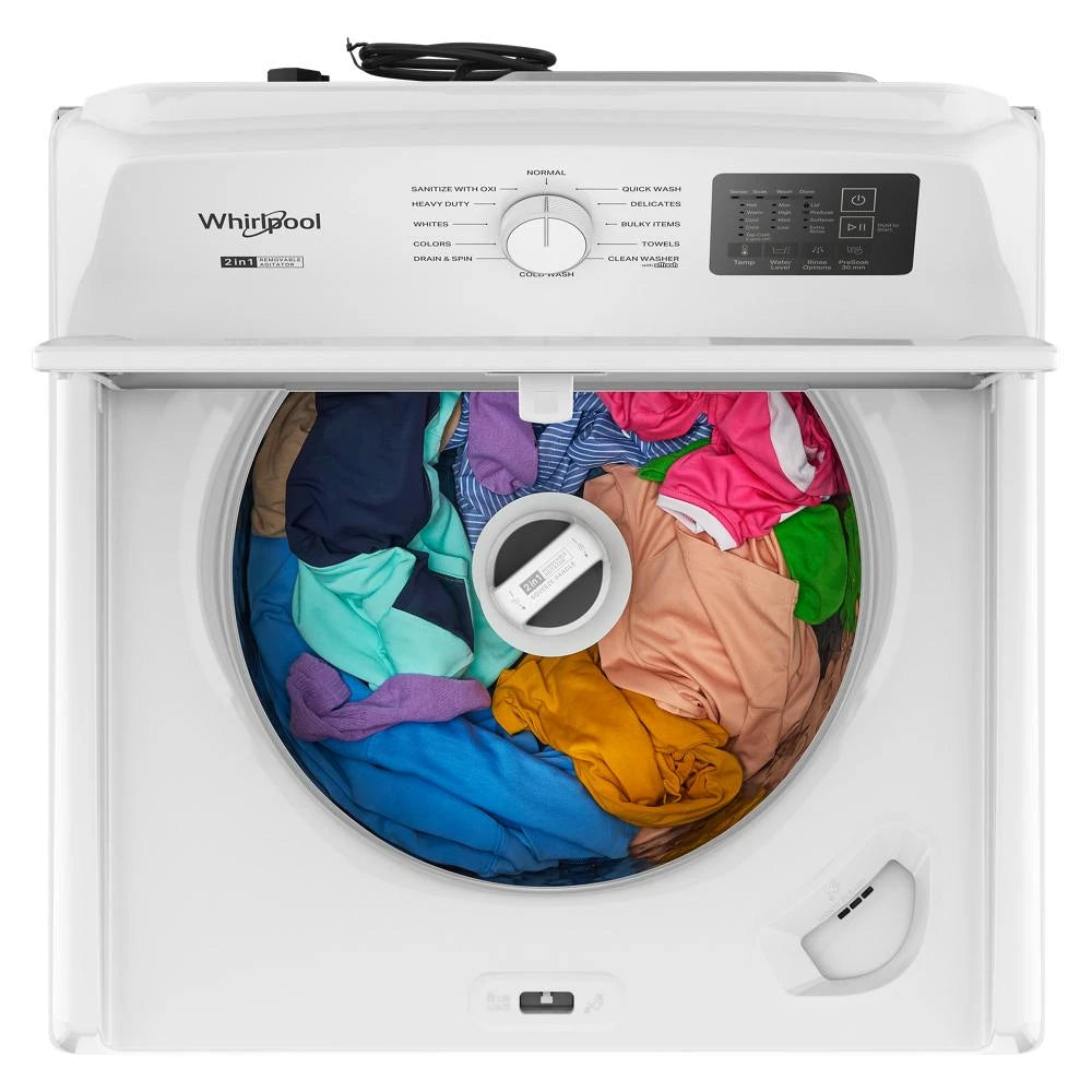 4.2 - 4.3 Cu. Ft. Top Load Washer with 2-in-1 Removable Agitator - (WTW4107SW)