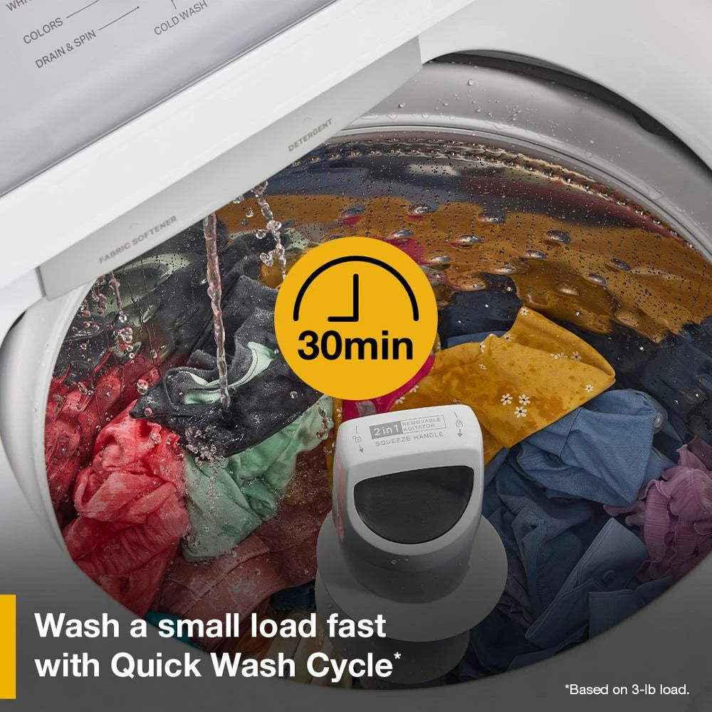 4.2 - 4.3 Cu. Ft. Top Load Washer with 2-in-1 Removable Agitator - (WTW4107SW)