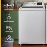 4.2 - 4.3 Cu. Ft. Top Load Washer with 2-in-1 Removable Agitator - (WTW4107SW)