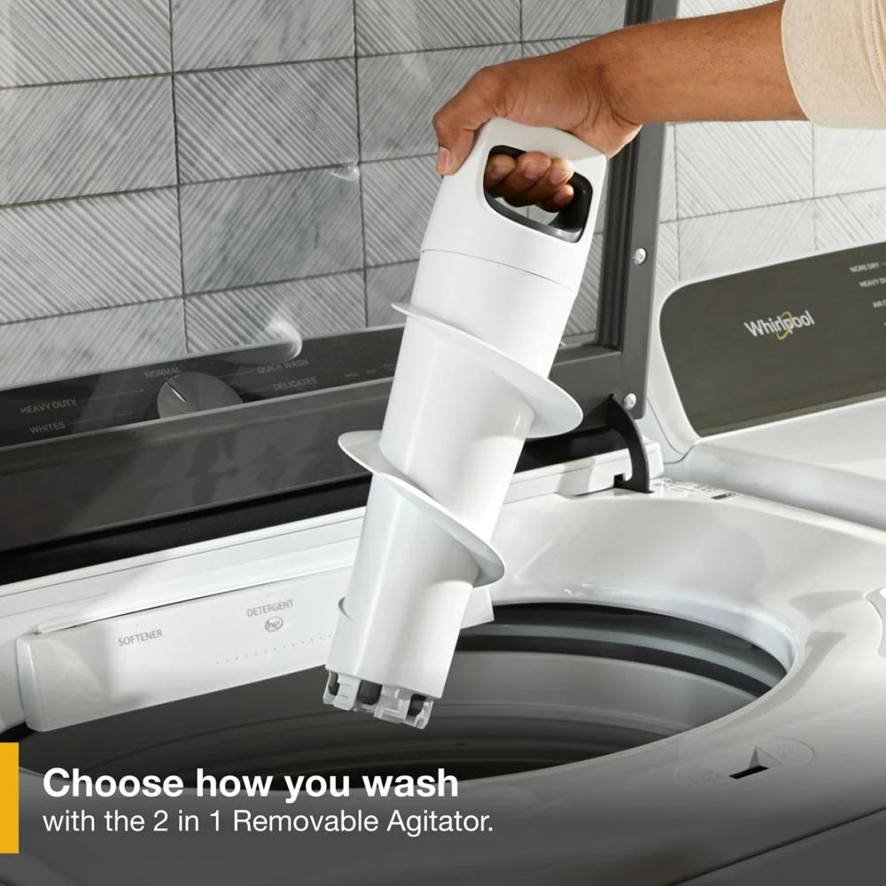 5.2???5.3 Cu. Ft. Whirlpool?? Top Load Washer with Removable Agitator - (WTW6157PW) - WHIRLPOOL