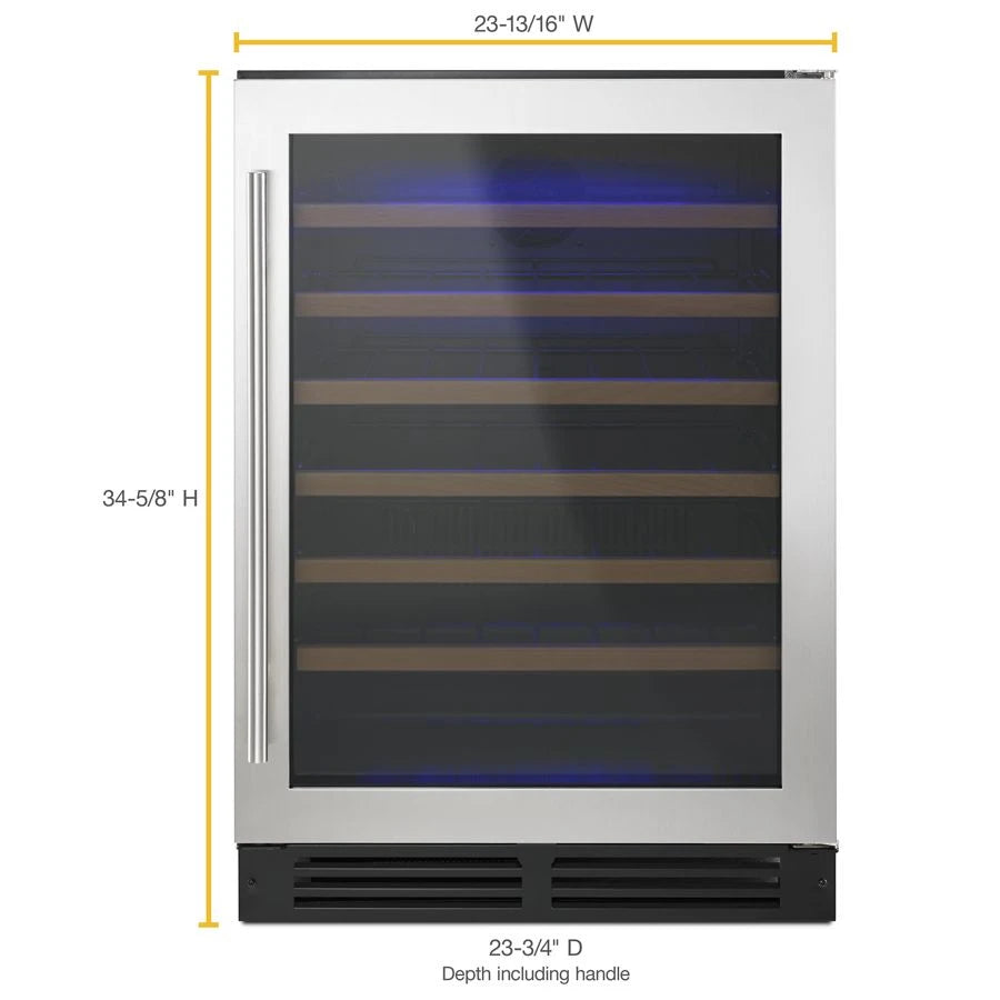 24" Undercounter Wine Center with Custom Temperature Control - (WUW35X24DS) - WHIRLPOOL
