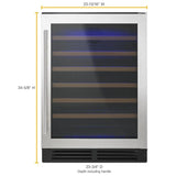 24" Undercounter Wine Center with Custom Temperature Control - (WUW35X24DS) - WHIRLPOOL