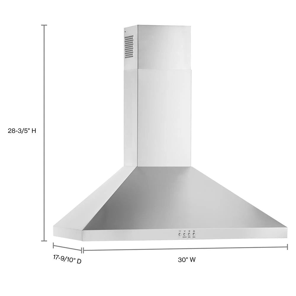 ENERGY STAR?? Certified 30" Chimney Wall Mount Range Hood - (WVW73UC0LS)