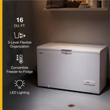 16 Cu. Ft. Convertible Chest Freezer with 3 Storage Levels - (WZC5216LW) - WHIRLPOOL