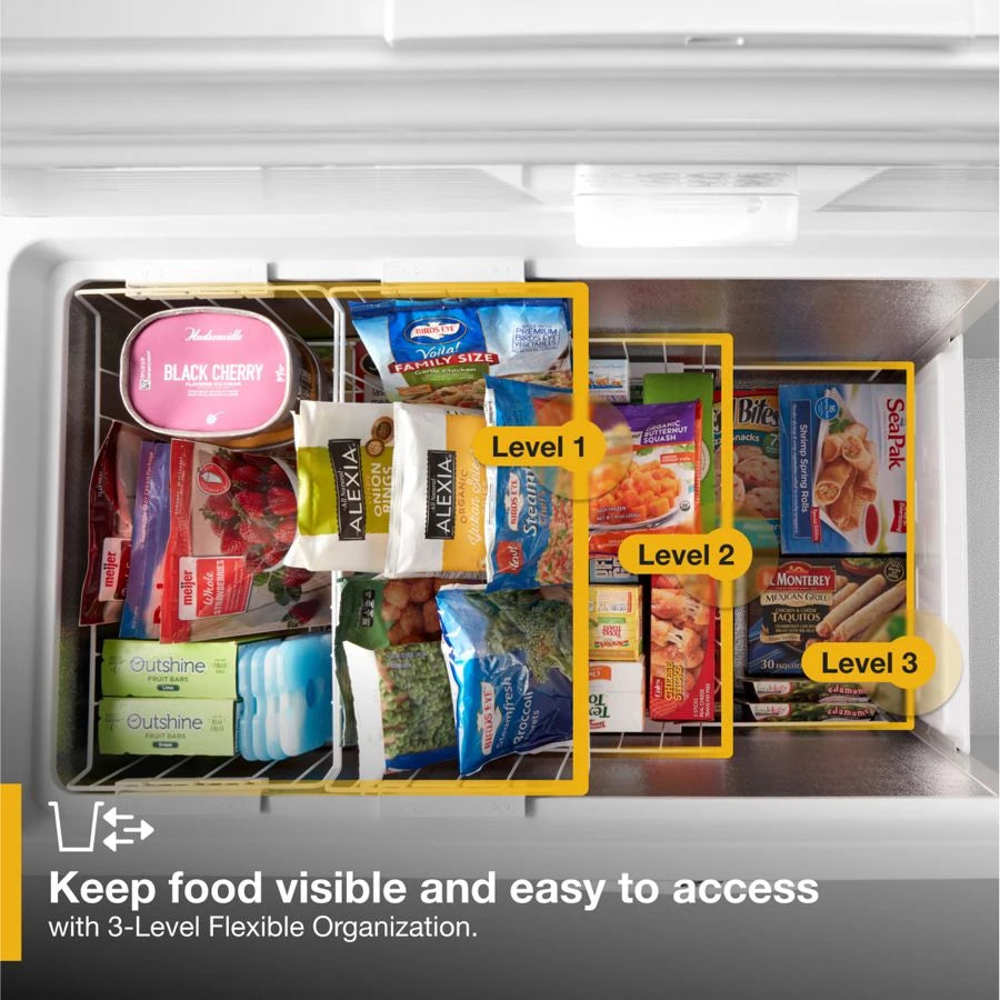 16 Cu. Ft. Convertible Chest Freezer with 3 Storage Levels - (WZC5216LW) - WHIRLPOOL
