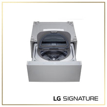 LG SIGNATURE 29 Inch SideKick Pedestal Washer with 1.0 cu. ft. Capacity, LG TWINWash Compatible, Detergent and Softener Dispensers, Specialty Cycles, SmartDiagnosis and NeveRust Stainless Steel Drum, Brushed Platinum Steel - (WD405CS)