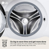 LG WM3420CW front load washer door open view