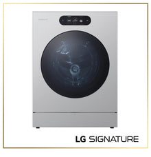LG SIGNATURE 29 Inch Smart Front Load Washer with 5.8 cu. ft. Mega Capacity, Built-In Intelligence, TurboWash(R) 360, ezDispense(R), Allergiene(R) Steam Cycle and 7 Inch Touch LCD Control, Brushed Platinum Steel - (WM9900HSA)