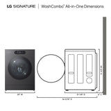 LG SIGNATURE WM9998HBA WashCombo All-in-One Washer Dryer detail view