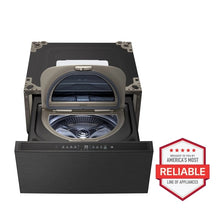 LG SIGNATURE 29 Inch SideKick(TM) Pedestal Washer with 1.0 Cu. Ft. Capacity, TWINWash(TM) Compatible, NeveRust(TM) Stainless Steel Tub, SmartDiagnosis(TM) and Wi-Fi, Black - (WD405CB)