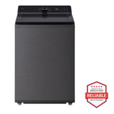 LG WT8205CL Top Load Washer front view in Platinum Black
