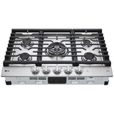 LG CBGJ3027S 30 in. 5-Burner Smart Natural Gas Cooktop with Griddle, Simmer Burner & Power Burner - Stainless Steel