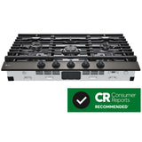 LG CBGJ3623D 36 in. 5-Burner Natural Gas Cooktop with Simmer Burner & Power Burner - Black Stainless