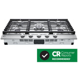 LG CBGJ3623S 36 in. 5-Burner Natural Gas Cooktop with Simmer Burner & Power Burner - Stainless Steel