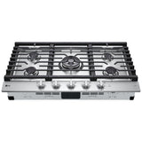 LG CBGJ3627S 36 in. 5-Burner Smart Natural Gas Cooktop with Griddle, Simmer Burner & Power Burner - Stainless Steel