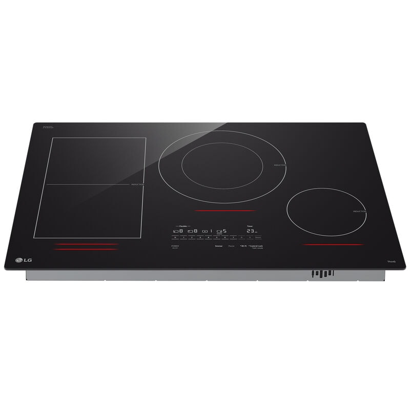 LG CBIH3017BE 30 in. 4-Burner Smart Induction Cooktop with SmoothTouch Controls, Simmer Burner & Power Burner - Black