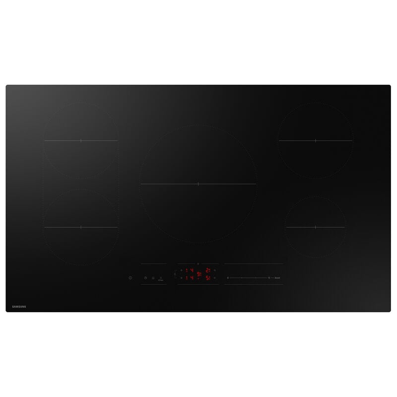 Samsung CC70F36S2D 36 in. 5-Burner Smart Induction Cooktop with Simmer Burner & Power Burner - Black