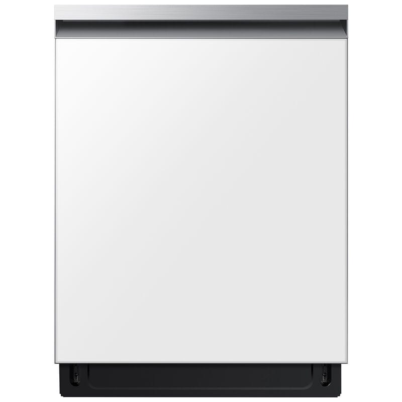 Samsung DW80CB545012 Bespoke 24 in. Top Control Smart Dishwasher with 46 dBa Sound Level, 3rd-Rack, AutoRelease & Pocket - White Glass