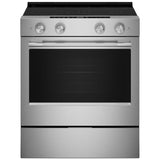 KitchenAid 30 in. 5.3 cu. ft. Smart Air-Fry Standard Convection Slide-In Electric Range with Radiant Burners - Stainless Steel with PrintShield Finish