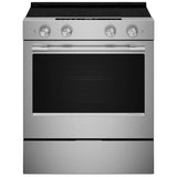 KitchenAid 30 in. 5.3 cu. ft. Smart Air-Fry True European Convection Steam Slide-In Electric Range with Radiant Burners - Fingerprint Resistant Stainless Steel