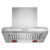 KitchenAid 36 in. Ducted Canopy Pro Style Style Range Hood with 4 Fan Speeds & 2 LED Lights - Stainless Steel