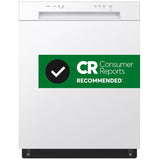 LG LDFC2423W 24 in. Built-In Dishwasher with Front Control, 52 dBA Sound Level, 15 Place Settings & 5 Wash Cycles - White