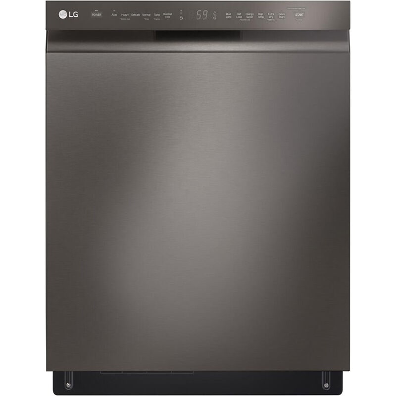 LG LDFN4542D 24 in. Front Control Dishwasher with 48 dBa Sound Level, 3-rd-Rack, Dynamic Dry & Pocket - Black Stainless