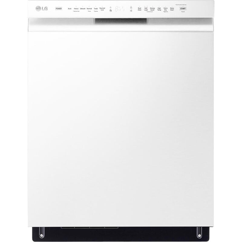 LG LDFN4542W 24 in. Front Control Dishwasher with 48 dBa Sound Level, 3rd-Rack, Dynamic Dry & Pocket - White