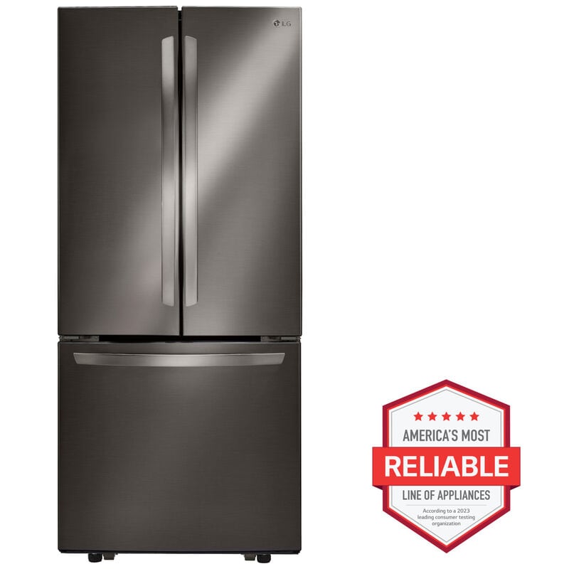 LG LFCS22520D 30 in. 21.8 cu. ft. French Door Refrigerator with Ice Maker - Black Stainless