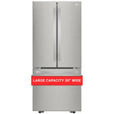 LG LFCS22520S 30 in. 21.8 cu. ft. French Door Refrigerator with Ice Maker - Stainless Steel