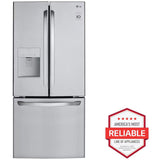LG LFDS22520S 30 in. 21.8 cu. ft. French Door Refrigerator with Ice & Water Dispenser - Stainless Steel
