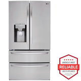 LG LMXS28626S 36 in. 27.8 cu. ft. Smart 4-Door French Door Refrigerator with Ice & Water Dispenser - Stainless Steel