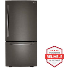 LG LRDCS2603D 33 in. 25.5 cu. ft. Bottom Freezer Refrigerator with Ice Maker - PrintProof Black Stainless Steel