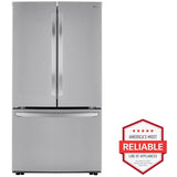 LG LRFCS29D6S 36 in. 28.7 cu. ft. Smart French Door Refrigerator with Ice Maker - Stainless Steel