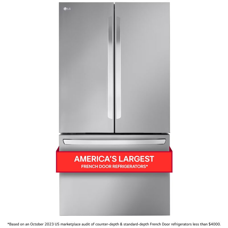 LG LRFLC2706S 36 in. 26.5 cu. ft. Smart Counter Depth French Door Refrigerator with Internal Water Dispenser - Stainless Steel