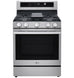 LG LRGN6325X 30 in. 6.3 cu. ft. Smart Air-Fry True European Convection Gas Range with 5 Sealed Burners & Griddle - PrintProof Stainless Steel