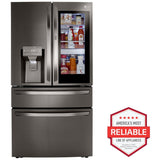LG LRMVC2306D InstaView 36 in. 22.5 cu. ft. Smart Counter Depth 4-Door French Door Refrigerator with Ice & Water Dispenser - PrintProof Black Stainless Steel
