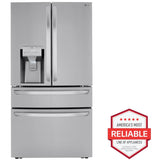 LG LRMXS3006S 36 in. 29.5 cu. ft. Smart 4-Door French Door Refrigerator with Ice & Water Dispenser - Stainless Steel