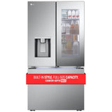 LG LRYKC2606S 36 in. 25.5 cu. ft. Smart Counter Depth French Door Refrigerator with Ice & Water Dispenser - PrintProof Stainless Steel