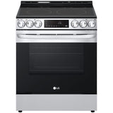 LG LSEL6333F 30 in. 6.3 cu. ft. Smart Air Fry True European Convection Slide-In Electric Range with Radiant Burners - PrintProof Stainless Steel