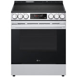 LG LSEL6333XE 30 in. 6.3 cu. ft. Smart Air-Fry Standard Convection Slide-In Electric Range with Radiant Burners - Printproof Stainless Steel