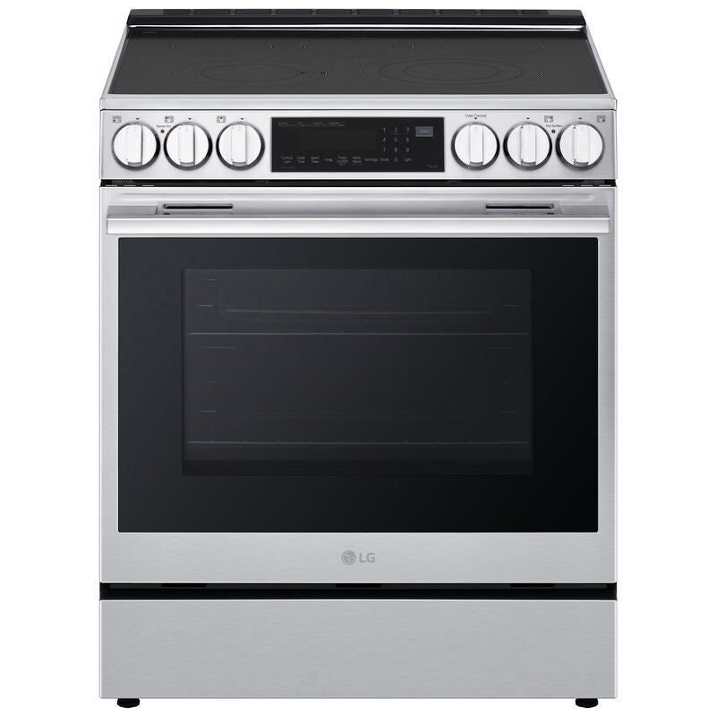 LG LSEL6335XE 30 in. 6.3 cu. ft. Smart Air-Fry True European Convection Electric Range with Radiant Burners PrintProof Stainless Steel